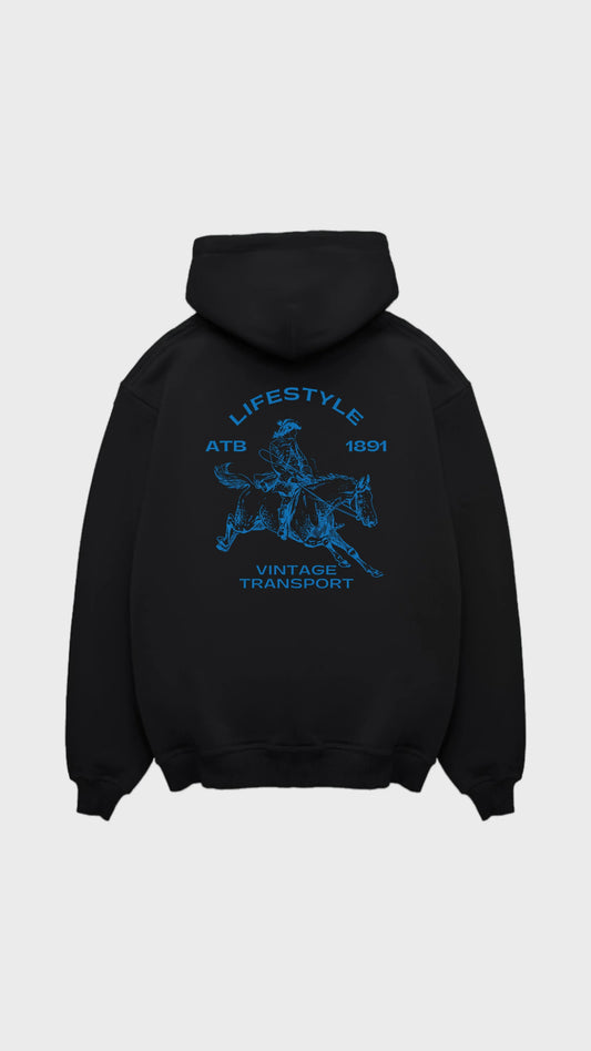 The Vintage Transport Regular Hoodie - Attractedtoblack
