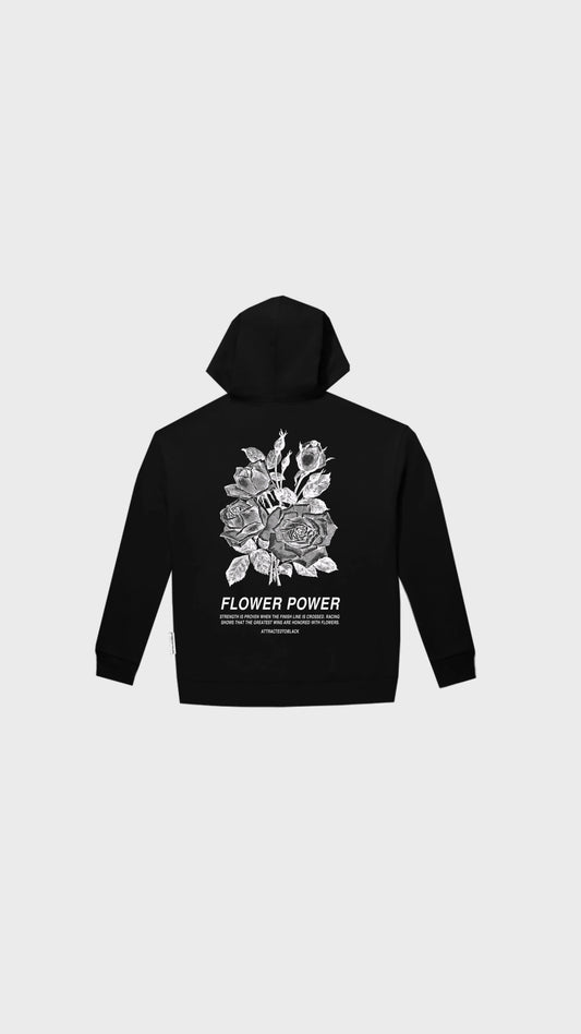 The Flower Power Zip Hoodie - Attractedtoblack