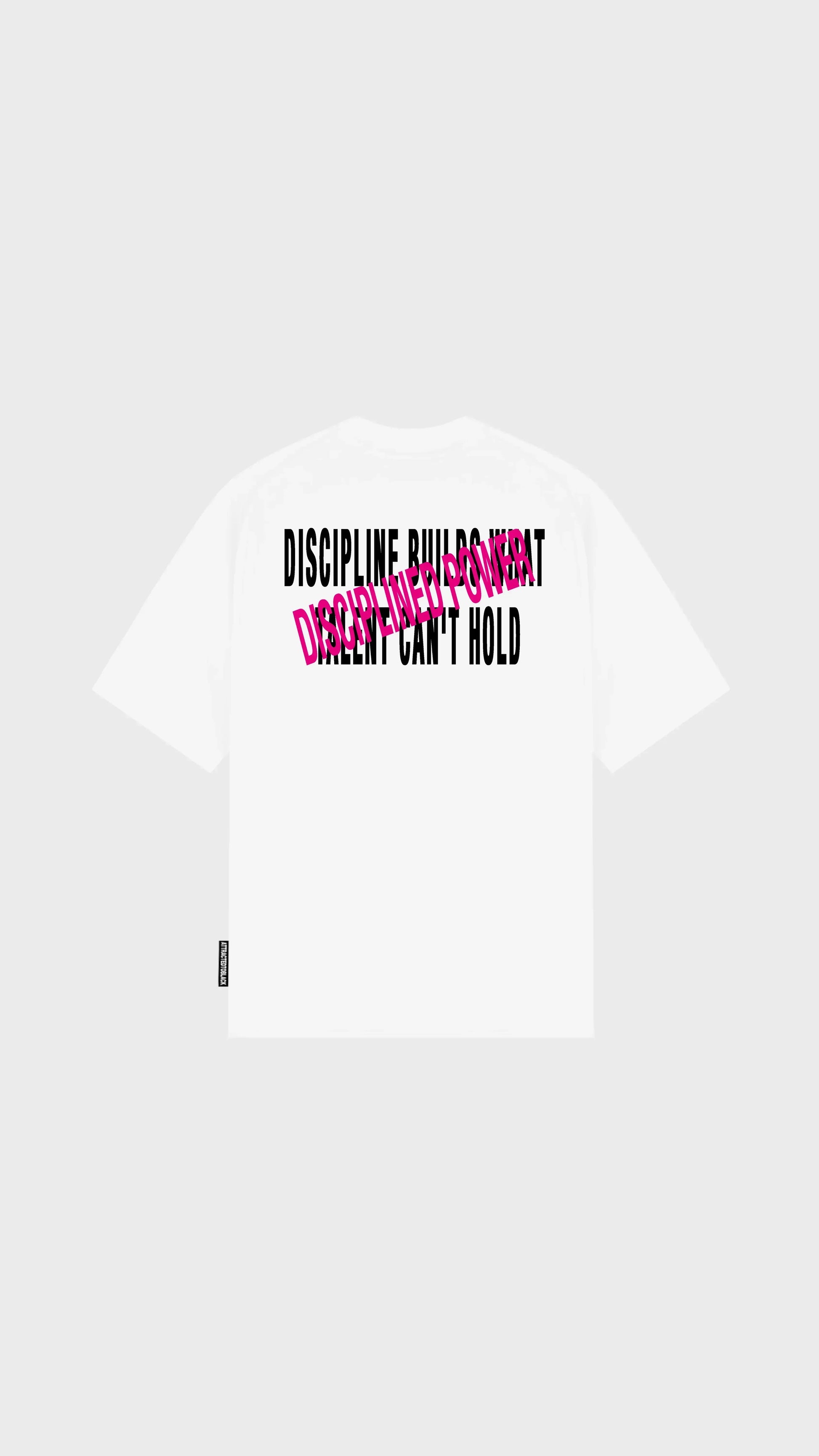 The Disciplined Power Oversized Tee - Attractedtoblack