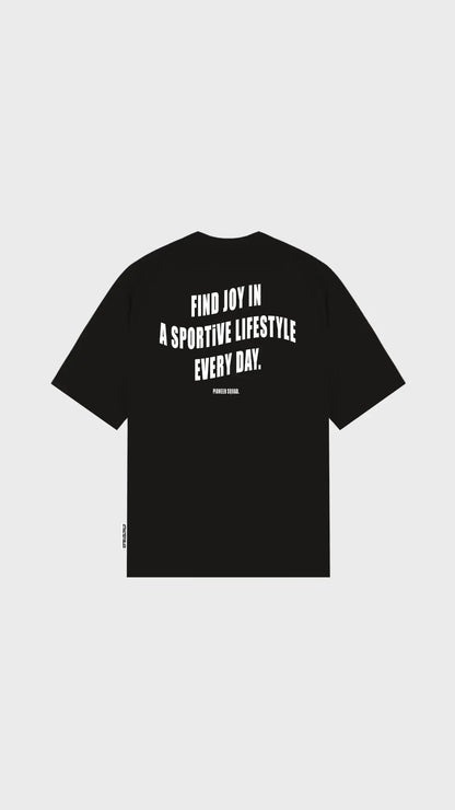 The Sportive Lifestyle Oversized Tee - Attractedtoblack