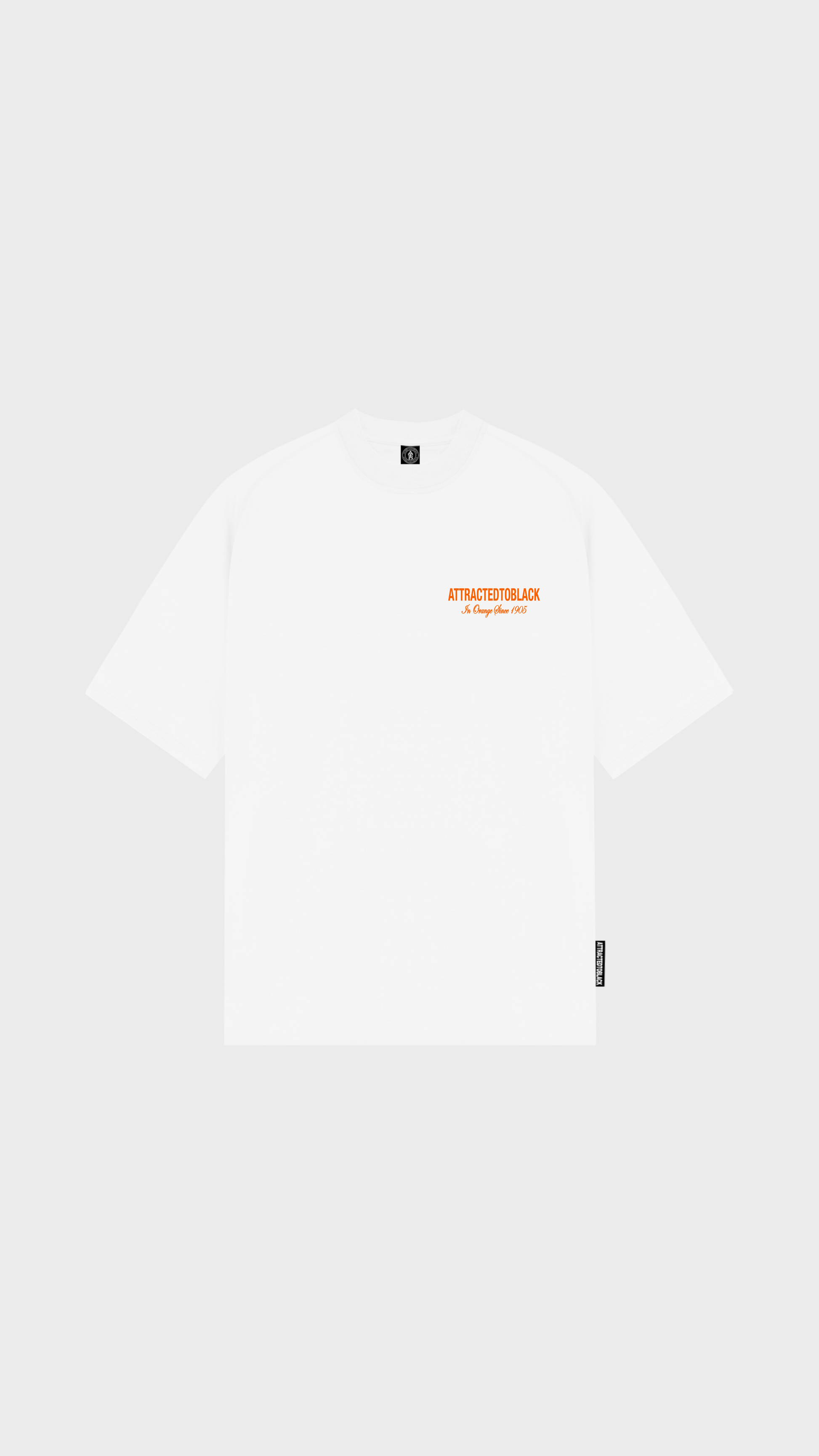 The In Orange Scripted Oversized Tee - Attractedtoblack
