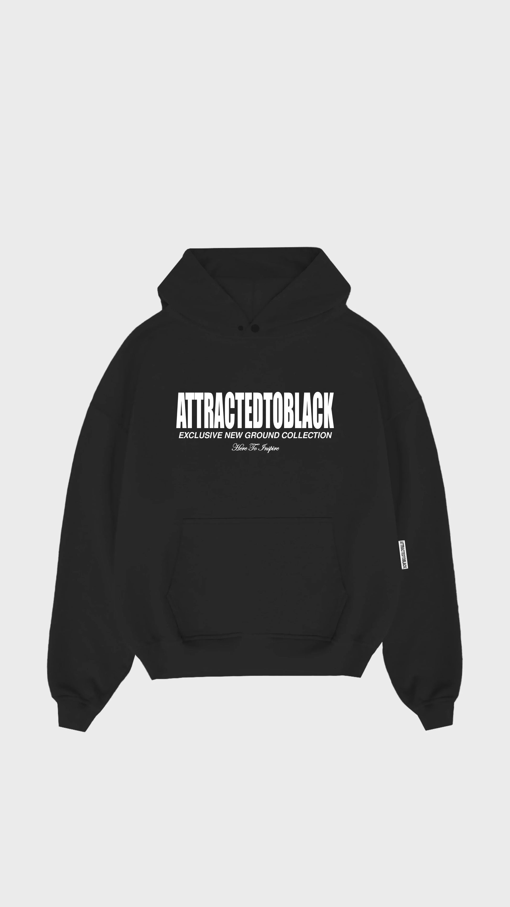 The Solid Base Chest Hoodie - Attractedtoblack