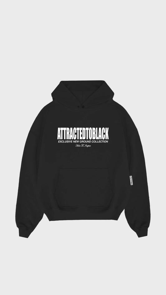 The Solid Base Chest Hoodie - Attractedtoblack